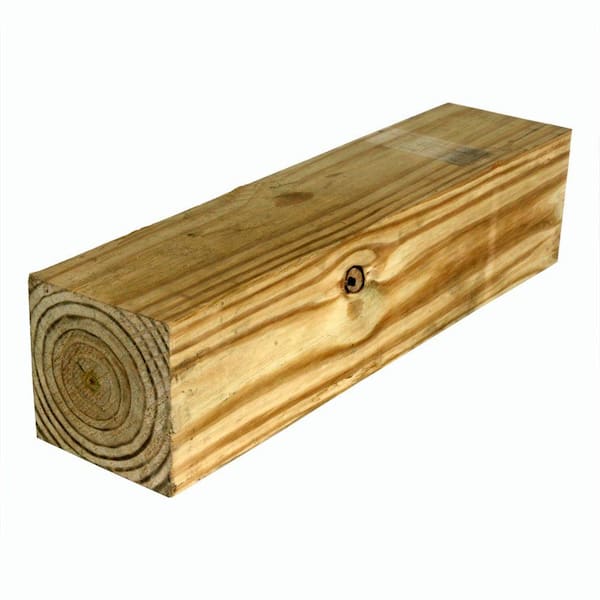 Unbranded 6 in. x 6 in. x 16 ft. #2 Pressure-Treated Ground Contact Southern Line Timber Wood Post