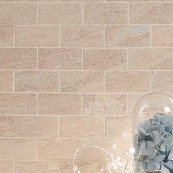 MSI Roman Beige Split Face Peel and Stick 12 in. x 12 in. x 6mm Travertine Mesh-Mounted Mosaic Tile (15 sq. ft. / case)