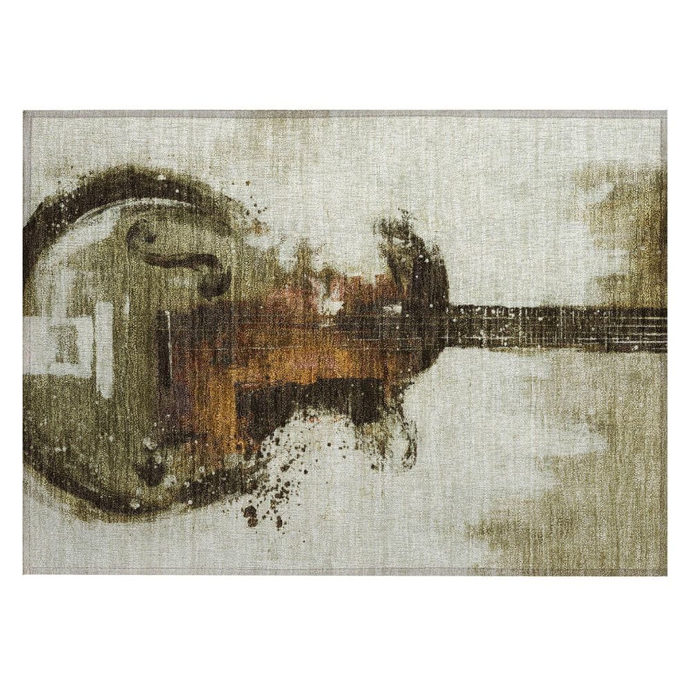 Chantille Machine Washable Indoor/Outdoor Abstract ACN2091 Brown 1 ft. 8 in. x 2 ft. 6 in. Accent Rug price history on PriceWatchPro