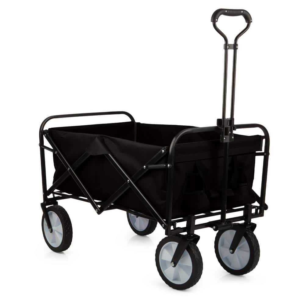8.8 cu. ft. Fabric Collapsible Wagon - Portable Beach Wagon, Folding Garden Cart or Shopping Car, Black price history on PriceWatchPro