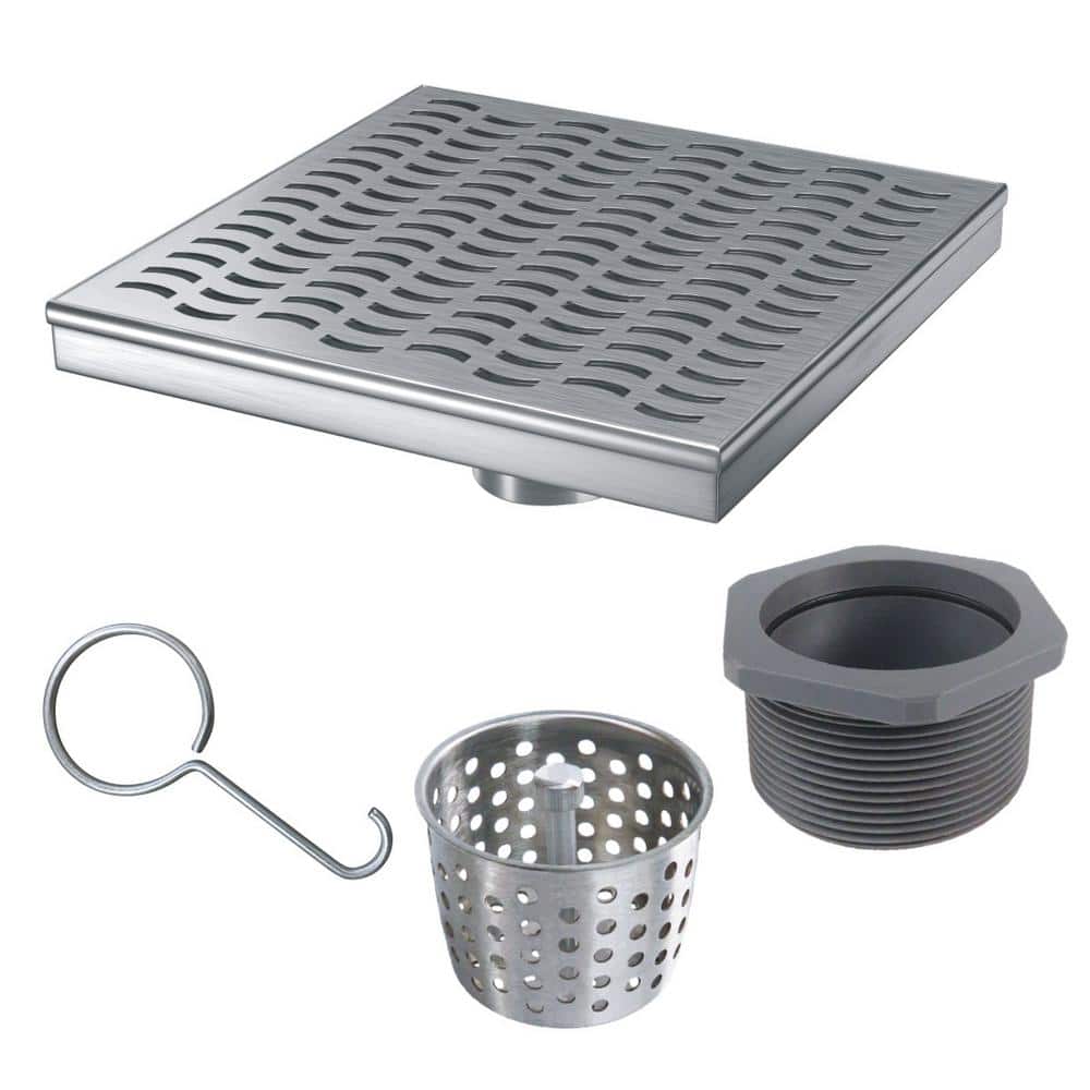 Removable Floor Drain Filter, Stainless Steel Shower Drain Cover For  Outdoor Balcony Yard Use (4pcs, Silver)