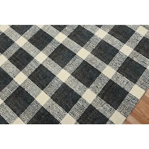 Tartan 2 ft. X 3 ft. Charcoal Plaid Area Rug