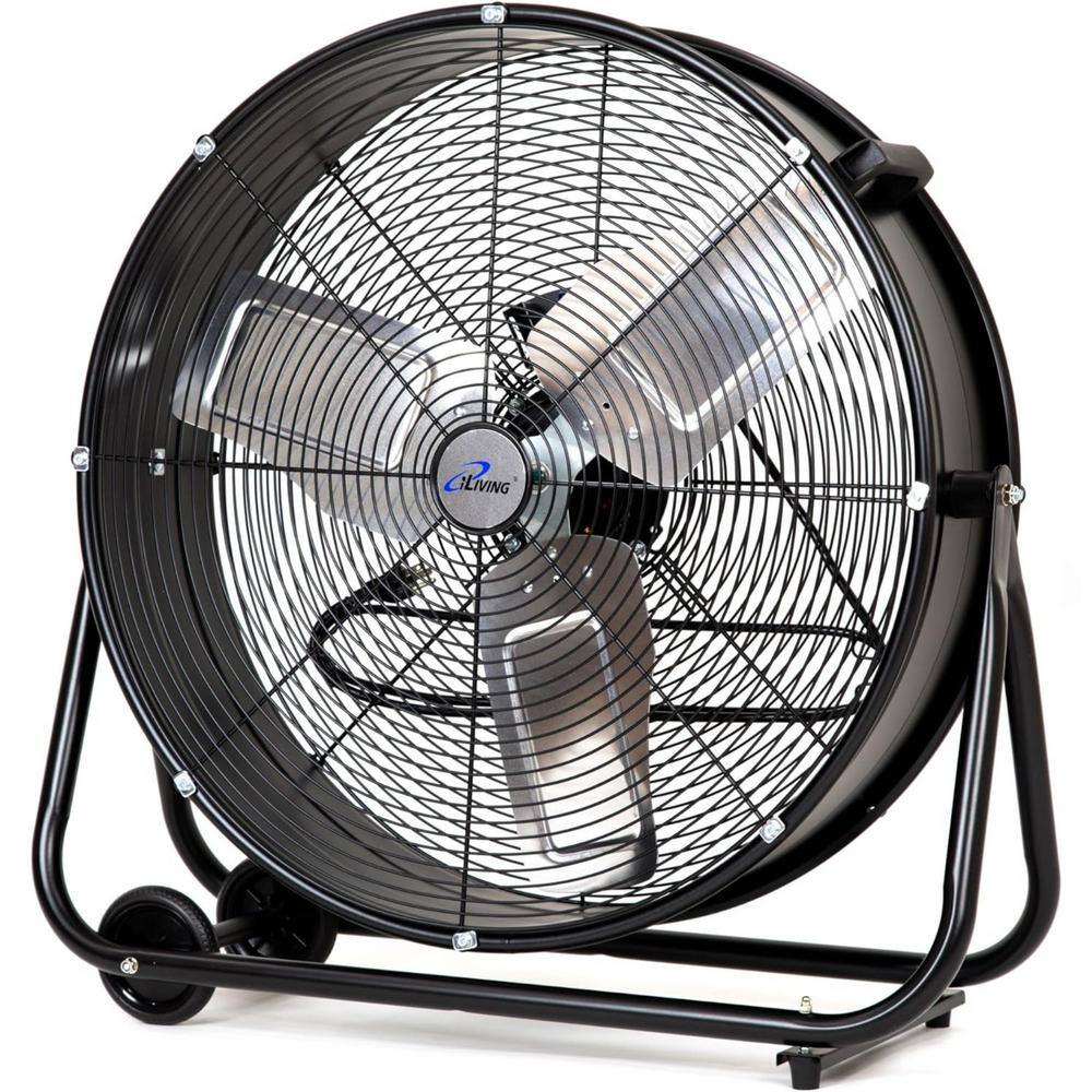 24 in. 2 Speeds High Velocity Drum Fan Industrial, Commercial, Residential Air Circulator, Black price history on PriceWatchPro