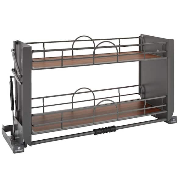 Rev-A-Shelf Gray 36" Kitchen Pull-Down Wall Cabinet Shelf System