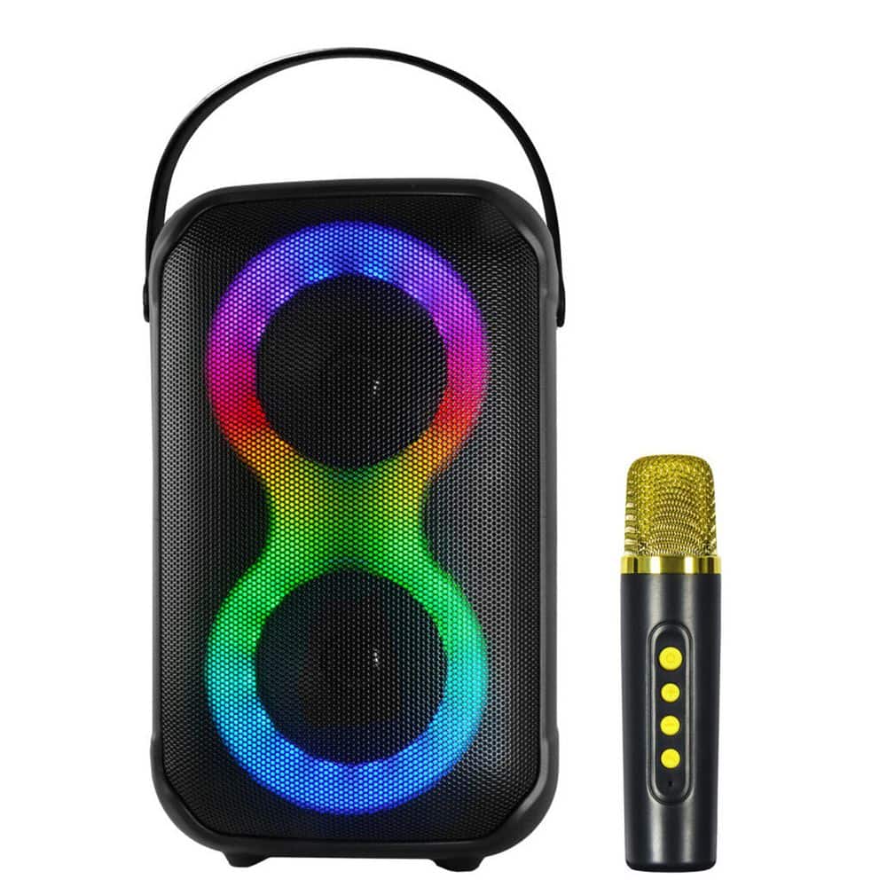 2x4 Inch Portable Bluetooth Karoake Party Speaker With Wireless Mic in Black price history on PriceWatchPro