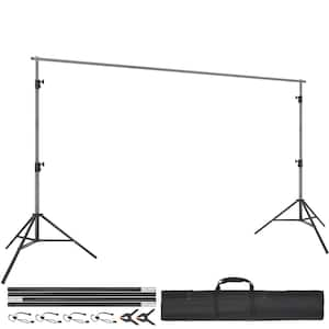 Backdrop Stand 144 in. x 120 in. Arbor Adjustable Photography Background Support with 6 Clamps and Carry Bag