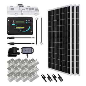 300-Watt 12-Volt Monocrystalline Solar RV Kit with 30 Amp PWM LCD Charge Controller