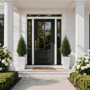 Vitalismo 4 ft. Artificial Cedar Tree with Black Square Planters