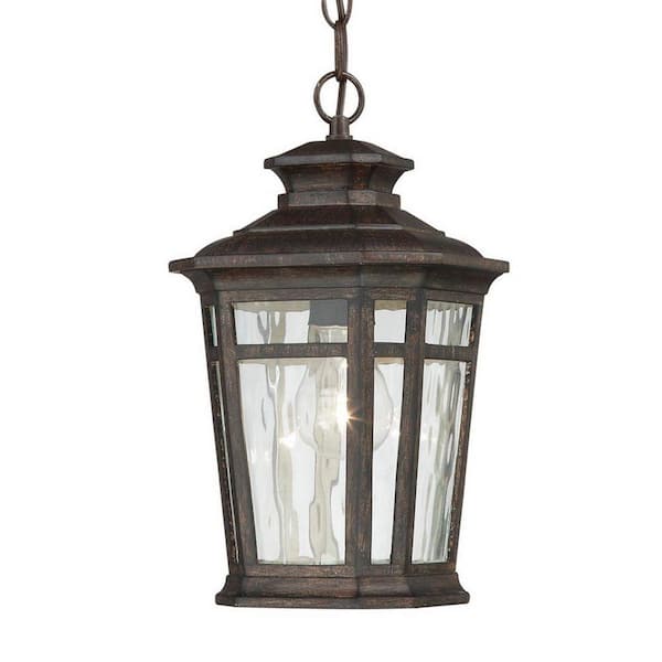 Waterton 1-Light Dark Ridge Bronze Outdoor Hanging Lantern