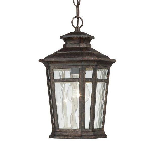 Home Decorators Collection Waterton 1-Light Dark Ridge Bronze Outdoor Hanging Lantern