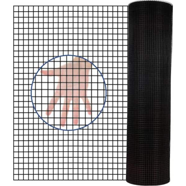 1/4 in. x 3 ft. x 50 ft. 19-Gauge Black Hardware Cloth, Welded Wire Fence