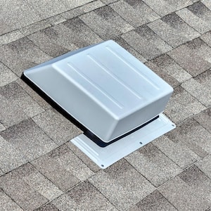 65 sq. in. NFA Gray Resin High Impact Slant Back Roof Louver Static Vent (Carton of 6)