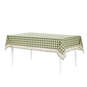 Buffalo Check 60 in. W x 104 in. L Sage Checkered Polyester/Cotton Rectangular Tablecloth