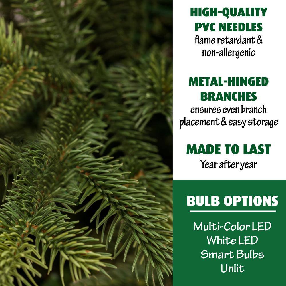 7.5-Foot Green Pine Artificial Christmas Tree with Hinged Branches
