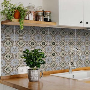 Grey and Brown C50 6 in. x 6 in. Vinyl Peel and Stick Tile (24 Tiles, 6 sq. ft./Pack)