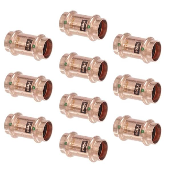 ProPress 1/2 in. Press Copper Coupling with Stop (10-Pack)