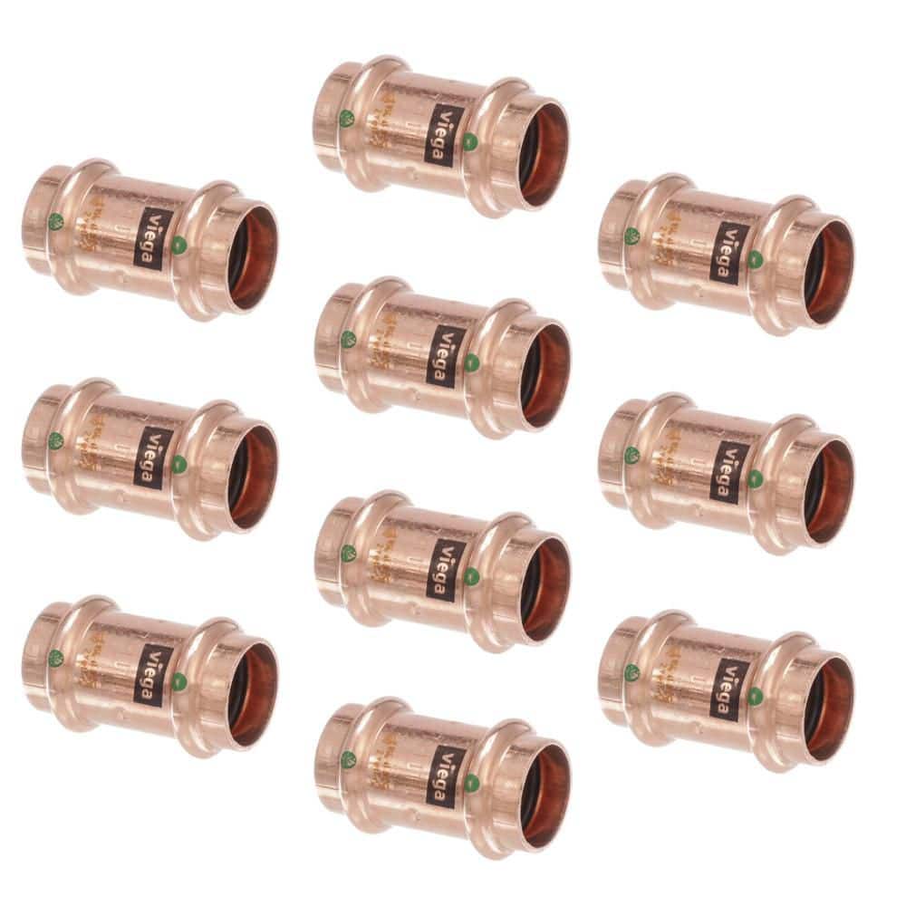 ProPress 1/2 in. Press Copper Coupling with Stop (10-Pack) price history on PriceWatchPro