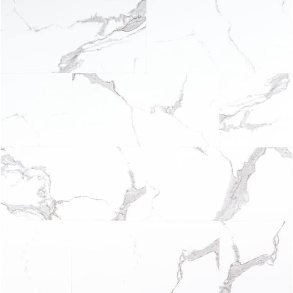 A&A Surfaces Harvested Marble 12 MIL x 12 in. W x 24 in. L Click Lock Waterproof Vinyl Plank Flooring (19.37 sq. ft./Case)