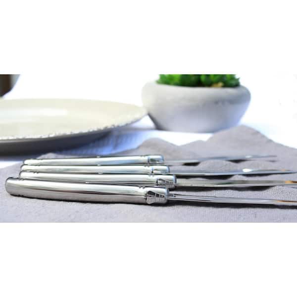 Laguiole 4-Piece Steak Knives (Black) - Stainless Steel Knives – Smooth Cut  Serrated Knife Blade – Dishwasher Safe Steak Knife Set – Luxurious Kitchen