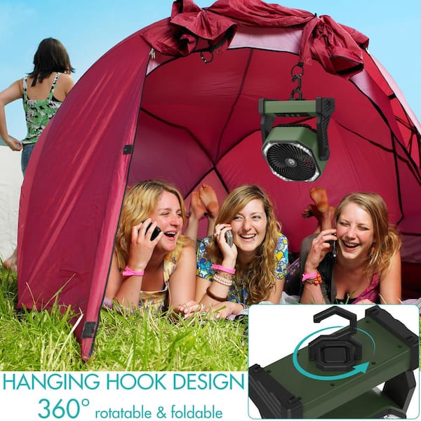 20000mAh Portable Camping Fan Battery Powered Tent Lantern Fan w