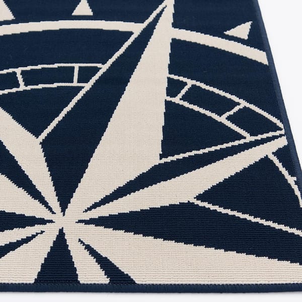 Nautical Compass Hand-Tufted Indoor/Outdoor Mats & Rugs