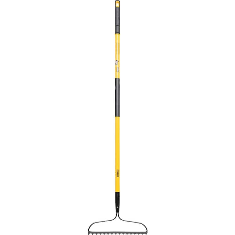 DEWALT 60 in. Fiberglass Handle 16-Tine Bow Rake