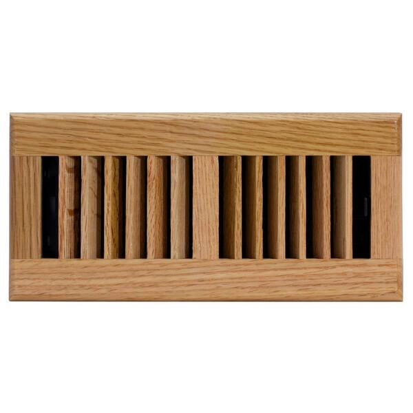 Unfinished Bamboo Decor Grates WLBA410-U 4-Inch by 10-Inch Wood Louver Floor Register
