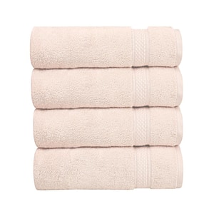 A1HC Wash Cloth 500 GSM Duet Technology 100% Cotton Ring Spun Peach Blush 13 in. x 13 in. Quick Dry (Set of 4)