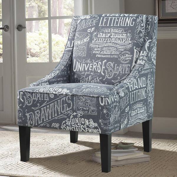PRI Gray Fabric Arm Chair