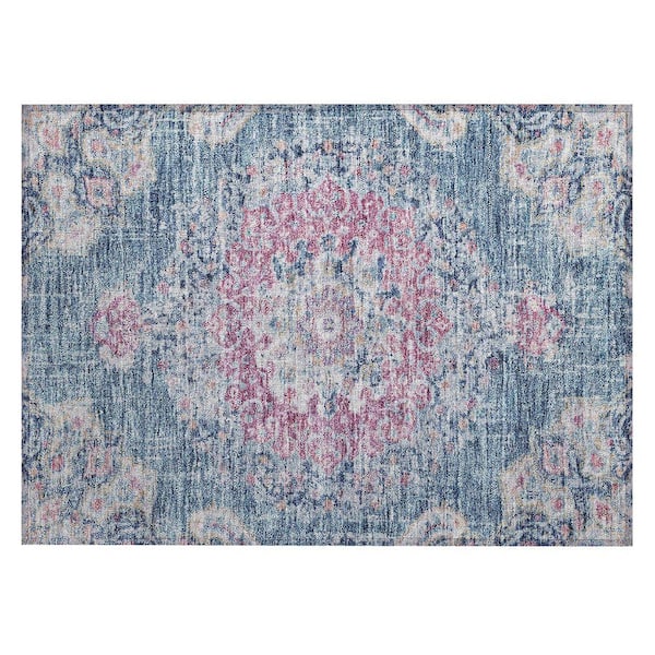 Chantille Machine Washable Indoor/Outdoor Abstract ACN1236 Blue 1 ft. 8 in. x 2 ft. 6 in. Area Rug