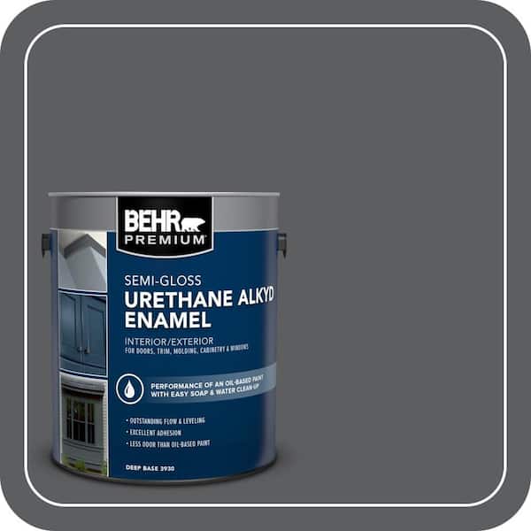 1 gal. #N500-6 Graphic Charcoal Urethane Alkyd Semi-Gloss Enamel Interior/Exterior Paint