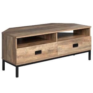 19.75 in. W Coffee TV Stand Fits TV's up to 46 in. with Open Storage and Drawers