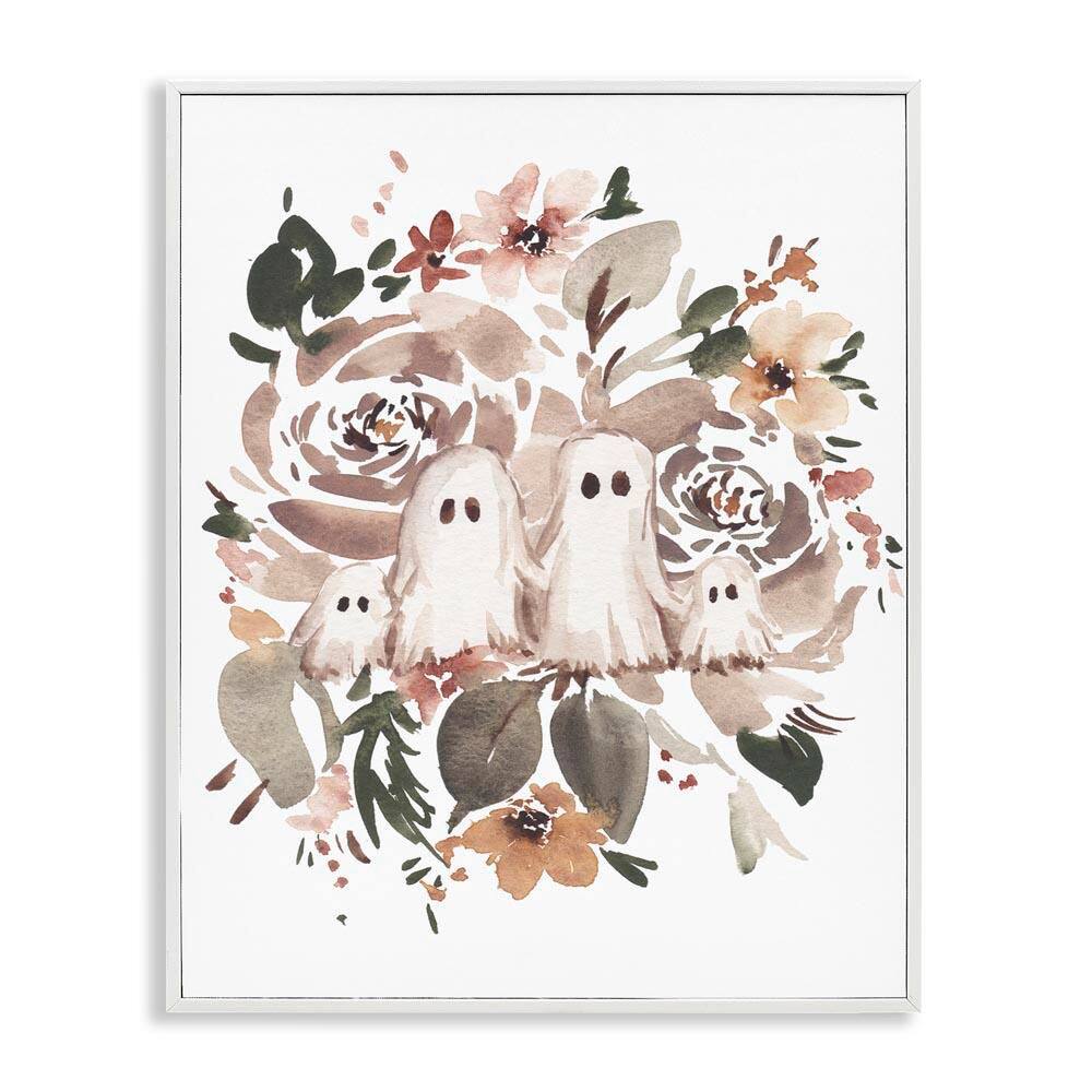 Little Ghosts with Botanicals by Amanda Cook White Framed Nature Giclee Art Print 14 in. x 11 in. price history on PriceWatchPro