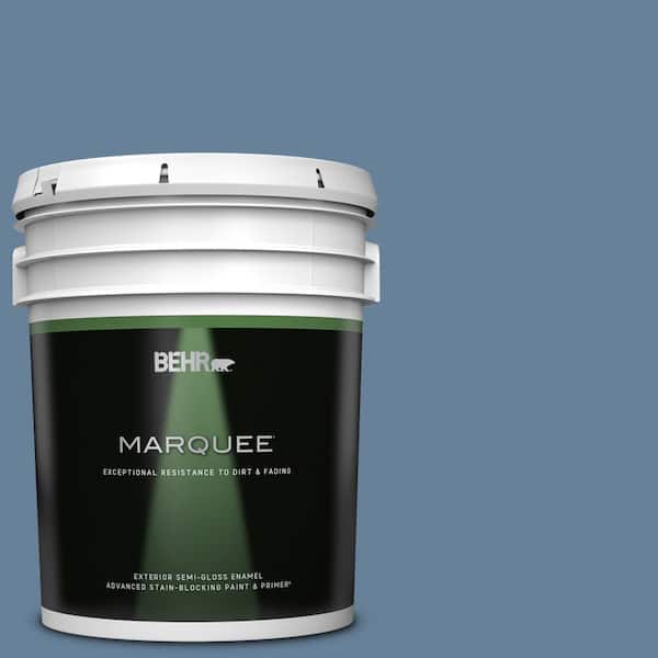 BEHR MARQUEE 5 gal. #ICC-74 Provence Semi-Gloss Enamel Exterior Paint & Primer