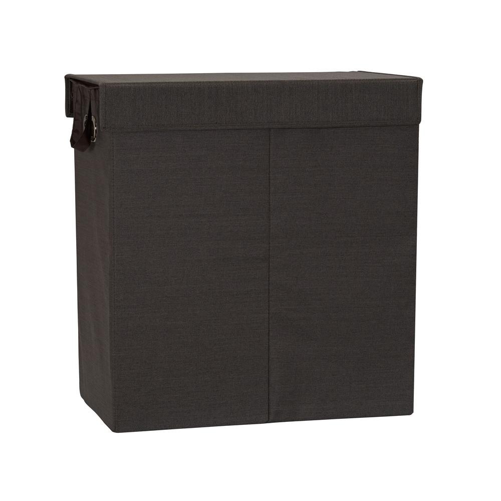 Cobblestone Collapsible Laundry Sorter Hamper with Lid
