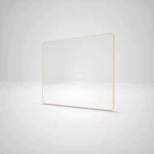 48 in. W x 36 in. H Rectangular Framed Wall Bathroom Vanity Mirror in Brushed Nickel