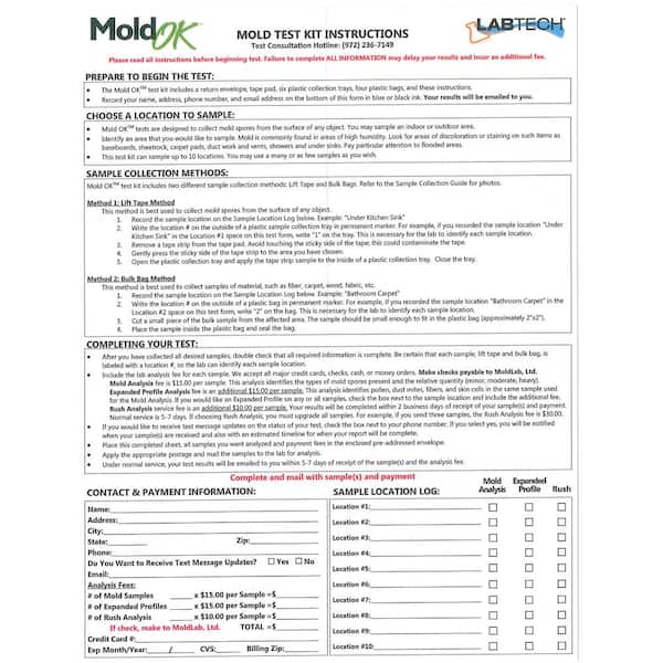 LABTECH Mold Detection Test Kit LT5120 - The Home Depot