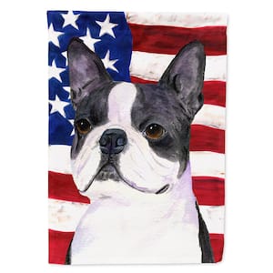 2.33 ft. x 3.33 ft. Polyester USA American 2-Sided Flag with Boston Terrier 2-Sided Flag Canvas House Size Heavyweight