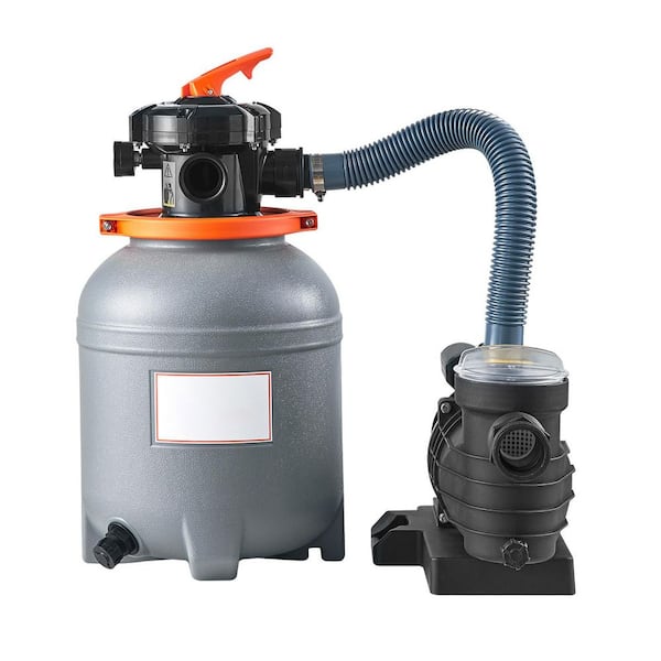 Sand Filter Pump for Above Ground Pool, 12 in. 2650 GPH, 1/3 HP Swimming Pool Sand Filter Pump System, Krystal Clear