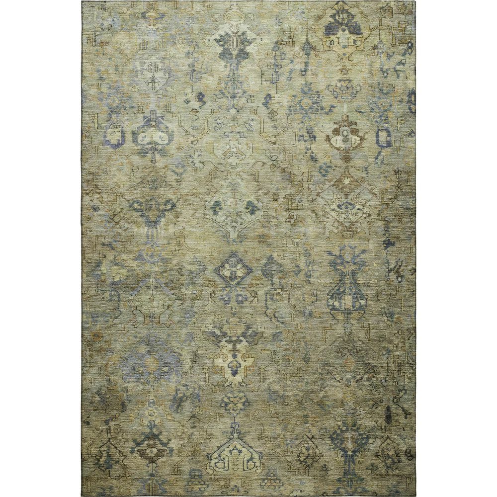 Mayfield Premium Machine Washable Abstract AMF2320 Green 9 ft. x 12 ft. Area Rug price history on PriceWatchPro