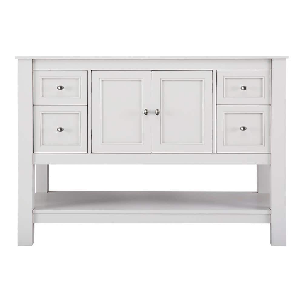 Home Decorators Collection Gazette 48 in. W x 21.75 in. D x 34 in. H Bath  Vanity Cabinet without Top in White GAWA4822D - The Home Depot