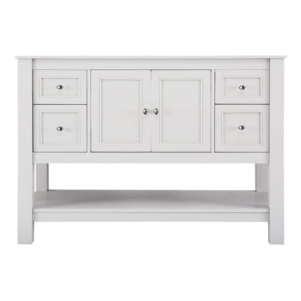 Home Decorators Collection Gazette 48 in. W x 21.75 in. D x 34 in. H Bath Vanity Cabinet without Top in White