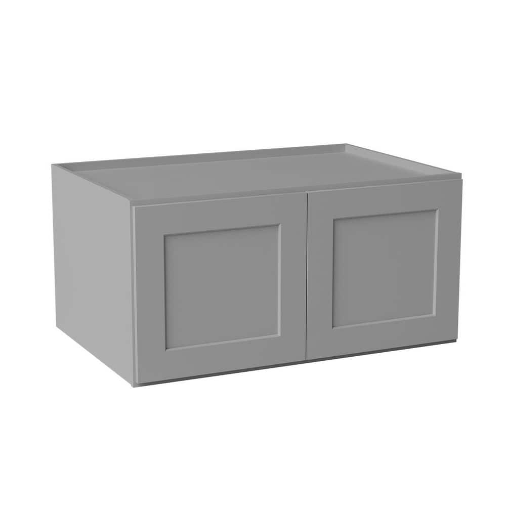 36 in. W x 24 in. D x 18 in. H Ready to Assemble Solid Wood Shaker Wall Kitchen Cabinet in Light Grey price history on PriceWatchPro
