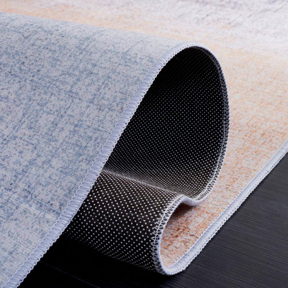 Tacoma TAC816 Power Loomed Machine Washable Accent Rug - Grey/Rust - 3'x5' - Safavieh.