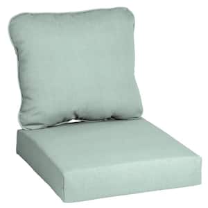 24 in. x 24 in. CushionGuard Two Piece Outdoor Deepseat Lounge Cushion in Seabreeze