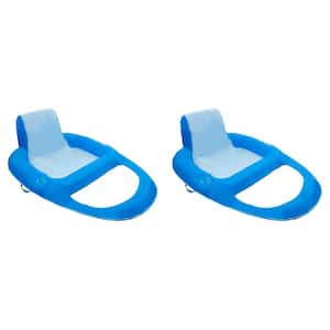 Blue XL Vinyl Spring Float Recliner Water Summer Relaxation Lounge Seat (2-Pack), Number of People: 1
