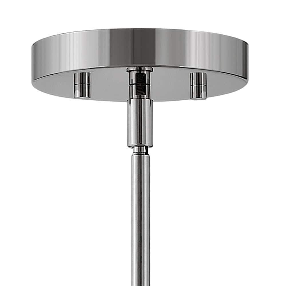 Lark Lane Polished Nickel 1-Light Clear Glass Pendant