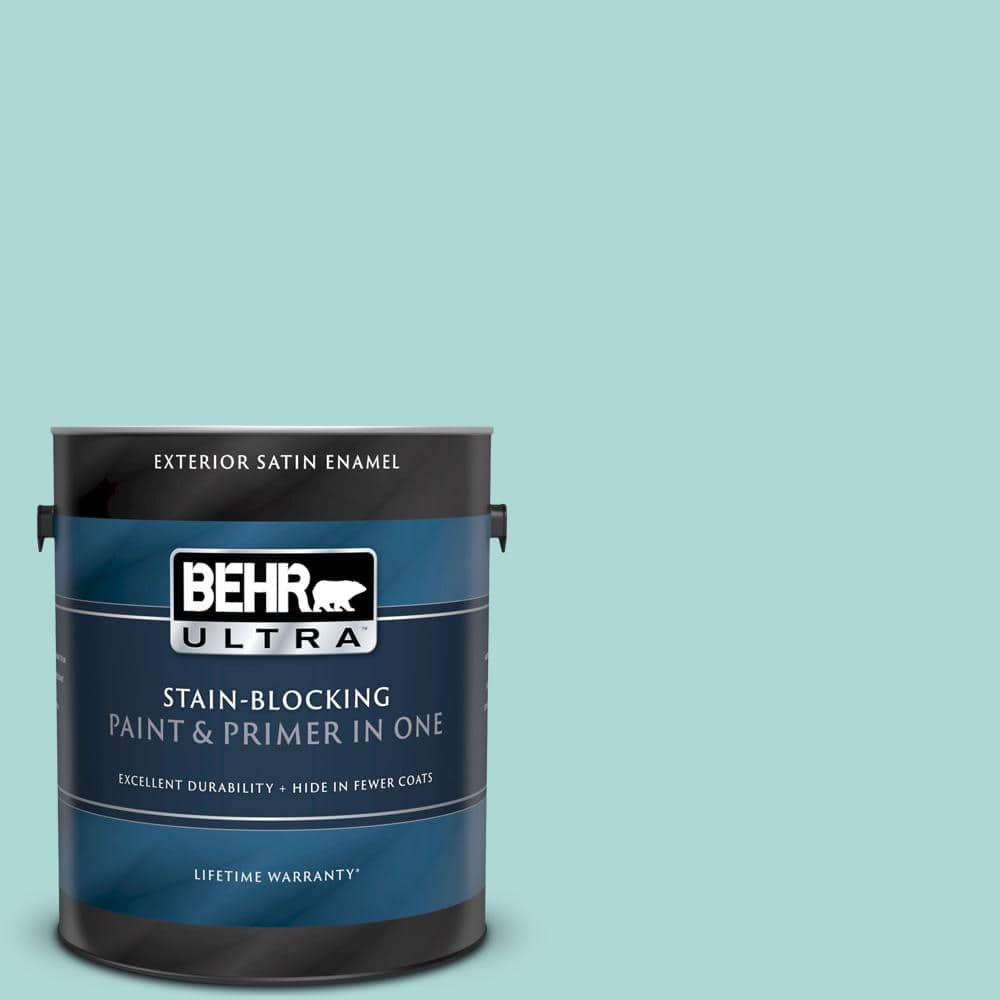 BEHR ULTRA 1 gal. #M450-3 Wave Top Satin Enamel Exterior Paint and