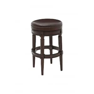 Julia 30 in. Backless Bar Stool with Canvas Material Seat in Wood Frame