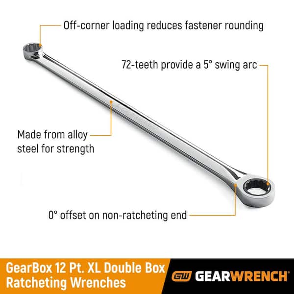 GEARWRENCH GearBox XL 12-Point Metric Double Box-End Ratcheting